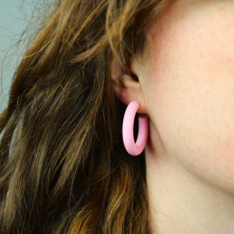 Atelier Anda | Candy Hoops in Bubblegum Pink - 925 Sterlingsilber