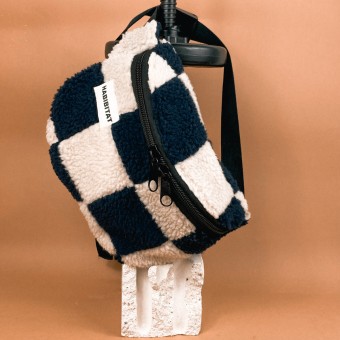 Bauchtasche Patchwork Navy und Beige /HABIBITAT