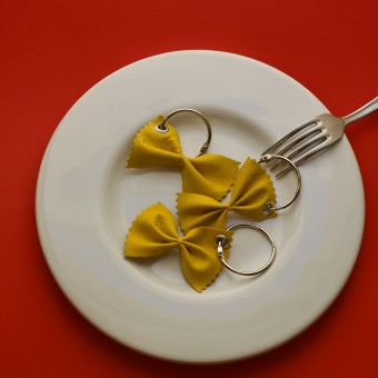 Leder Farfalle - Anhänger - Pikto3000