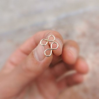 Ohrstecker mit Unendlich Symbol, für alle, mit denen du ewig verbunden bist - in Sterling Silber und (Rosé) Gold Filled - KIZZU Schmuck