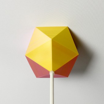 canopie® - Lampenbaldachin – Ikosaeder Duo Pink-Gelb