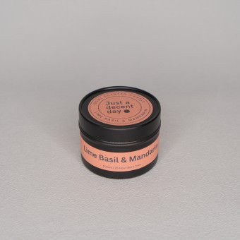 Duftkerze in Metalldose - Lime, Basil & Mandarin - handmade - Just a decent day