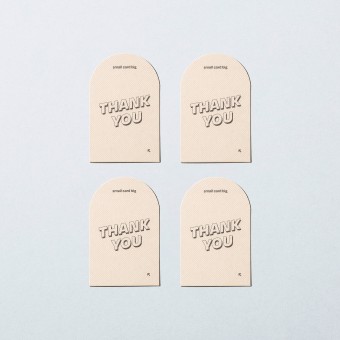 Grußkarten-Set Mini thank you · stone – Jo the brand