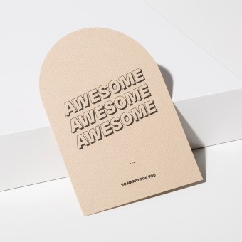 Grußkarte awesome · stone – Jo the brand