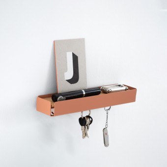 Key-Box Schlüsselbrett Beigerot / Kork
