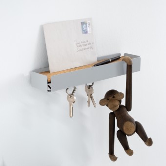 Key-Box Schlüsselbrett Lichtgrau / Kork