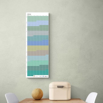 Wandkalender 2024 „Pastell“ Jahresplaner | Limited Edition | 100% Recyclingpapier | Deutsch/Englisch