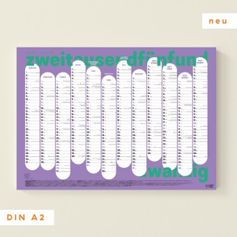 Familiar Faces »Wandkalender A2 Lilas 2025«: Vielfalt – Tag für Tag (Jahres-Planer/ Jahres-Kalender)