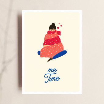 Karte "Me Time", endlich mal Zeit für Dich selbst, Grußkarte, TANTE TIA