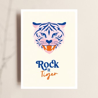Karte "Rock it Tiger", Grußkarte, Mutmachkarte, TANTE TIA