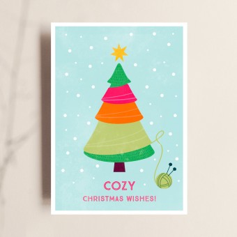 Postkarte, Weihnachten, Cozy Christmas Wishes!, TANTE TIA