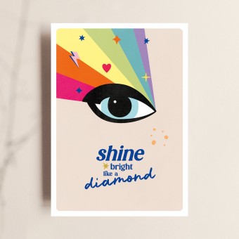 Karte "Shine bright like a Diamond", Grußkarte, Mutmachkarte, TANTE TIA
