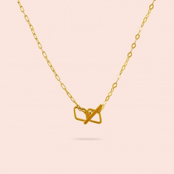 related by objects - just diamonds extended necklace - 925 Sterlingsilber 18k goldplattiert