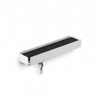 Key-Box Schlüsselbrett Weiß / Filz Granit Meliert