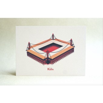 Postkarte für Fußball-Fans Stadion Köln - Rheinenergiestadion (Müngersdorfer Stadion) | ostkarte