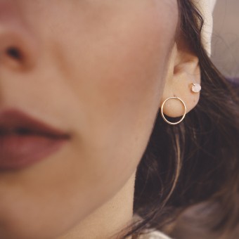 Schlichte Kreis Ohrstecker aus Sterling Silber, dein Alltag Basic - auch in (Rosé) Gold Filled - KIZZU Schmuck 
