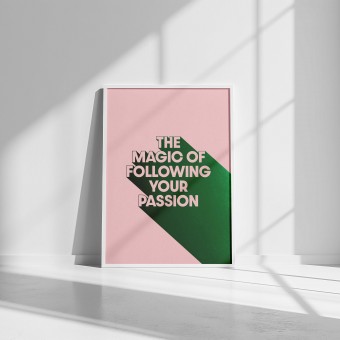 The magic of following your passion, A3 Poster in Energetic Green – Urban Design