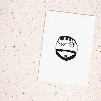 Love is the new black - Postkarte "Kindskopf Boy 03"