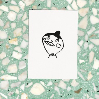 Love is the new black - Postkarte "Kindskopf Girl 02" 