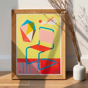 Martin Krusche, Schablonendruck »Lehnstuhl«, 21x29,7cm