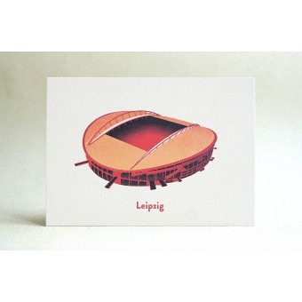 Postkarte für Fußball-Fans Stadion Leipzig - Red Bull Arena | ostkarte