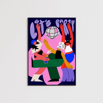 Girls in Motion Let´s Party Poster A3