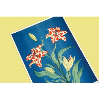 The Naughty District - Risographie Print »Lilien«