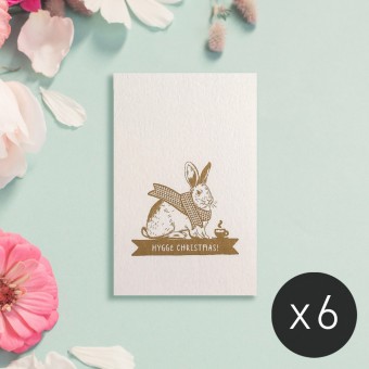 Feingeladen / LOVELY BEASTS: Bunny / Hygge Christmas! (Gold) / Mini / x6