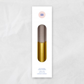 DIP DYE KERZEN . Holy Goldy x Simply Taupe . 3er Set . MINGMING