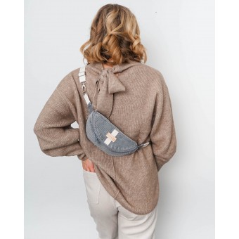 MULINU - Bauchtasche | Hipbag HENNES Breitcord Grau