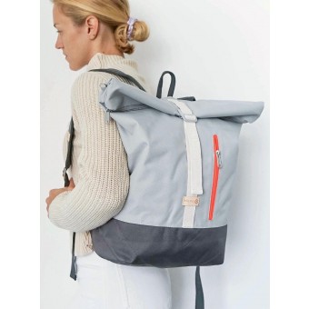 MULINU – Erweiterterbarer Rucksack UNIQUE ALBERT 2 Hellgrau Grau