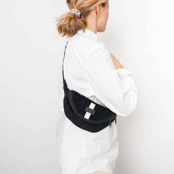 MULINU - Bauchtasche | Hipbag HENNES S Breitcord Schwarz 