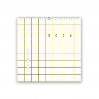 Großer Wandkalender 2026, quadratisch 50x50 - SANS.