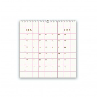 Kalender 2026, rose - SANS.
