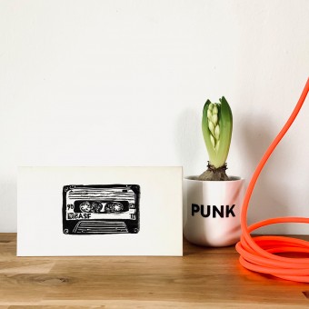 Retro - Musikkassette - Tape - K7
Linoldruck von papelami