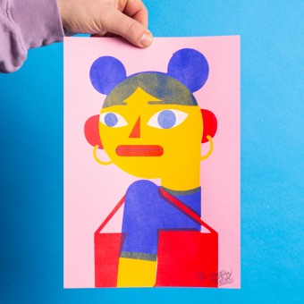 Martin Krusche - Schablonendruck »Mädchen«, DINA4