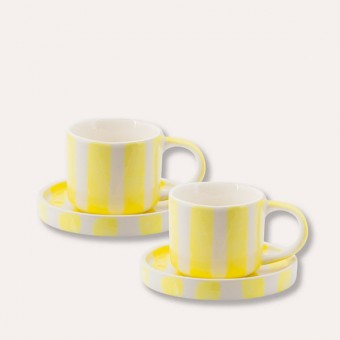 Magazin Minori - Espresso Stripes - spiaggia yellow (2er Set - 4 Teile)