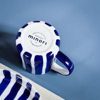 Magazin Minori - Becher Stripes - mare blue