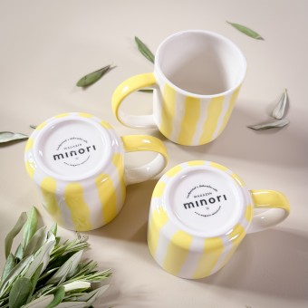Magazin Minori - Becher Stripes - spiaggia yellow