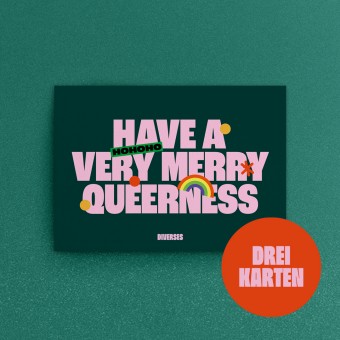 "Merry Queerness" Postkarte Din A6, 3 Stück – DIVERSES