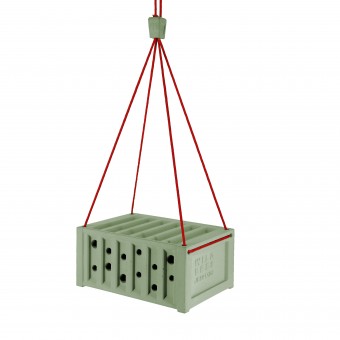 Bienenhotel Mini-Container aus Beton (Grün) - hängend oder stehend aufstellbar