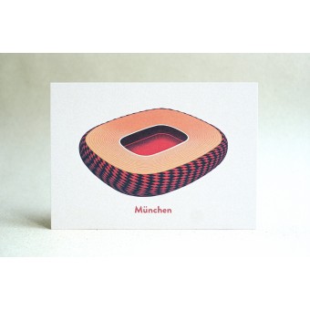 Postkarte für Fußball-Fans Stadion München - Allianz Arena | ostkarte