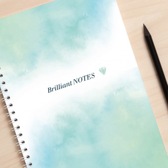 Amy & Kurt Berlin A5 Notizbuch "Brilliant Notes" hellblau