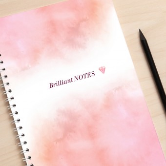 Amy & Kurt Berlin A5 Notizbuch "Brilliant Notes" rosa