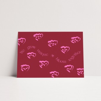 Karte BLOOM (burgundy) von ODE TO AYVI