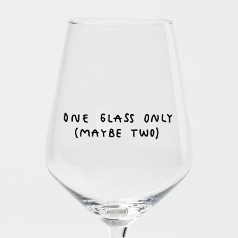 "One Glass Only (Maybe Two)" Weinglas by Johanna Schwarzer × selekkt "One Glass Only (Maybe Two)" Weinglas by Johanna Schwarzer × selekkt