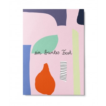 UNTER PINIEN – buntes Fest – Postkarte