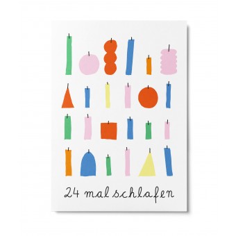 UNTER PINIEN – 24 mal schlafen – Postkarte UNTER PINIEN – 24 mal schlafen – Postkarte