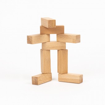 BLOCK NATUR | Magnetische Bausteine aus Holz | von studiofreudigmann