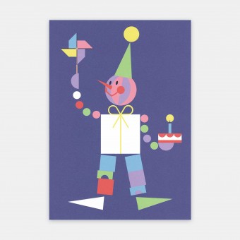 Postkarte Geburtstag Harlekin – Julia Matzke